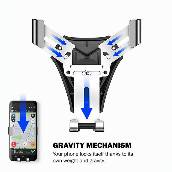 Actual product image Crong Gravity Auto-Clip CRG-CH4-BLK car mount