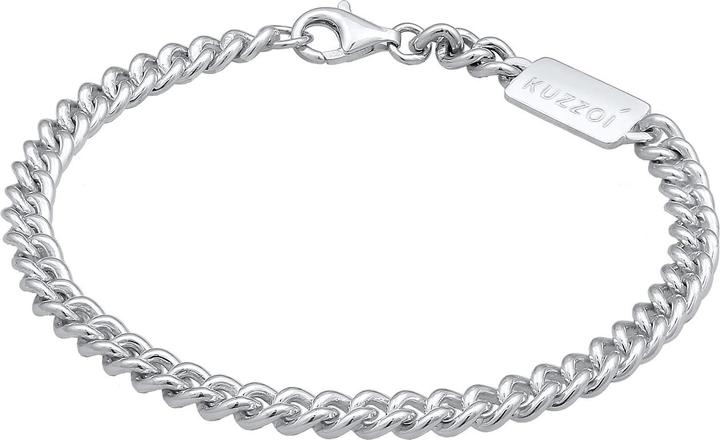 Image du produit Kuzzoi Bracelet Hommes ronde armure massif argent 925 (21 cm, Argent sterling 925)