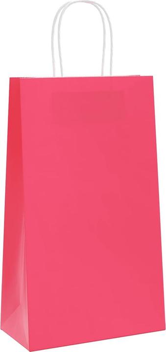 Produktbild VidaXL Kraftpapiertüten 50 Stk. mit Henkel Rosa 21x11x36 cm Papiertüte (Geschenktüte, 50 x)