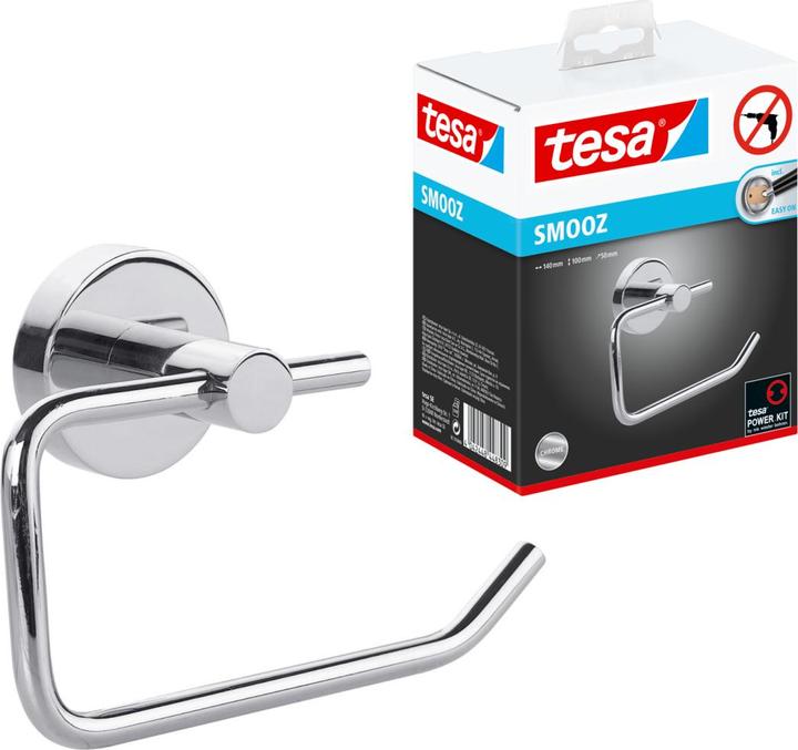 Produktbild tesa SMOOZ WC-Papierrollenhalter inkl. Klebelösung ohne Bohren