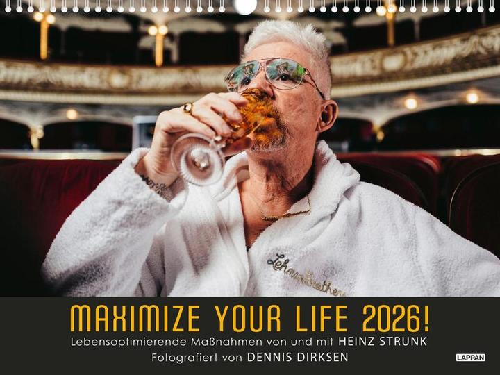Produktbild Maximize your life 2026! Lebensoptimierende Massnahmen von und mit Heinz Strunk (40 x 30 cm, Harter Einband, Deutsch)
