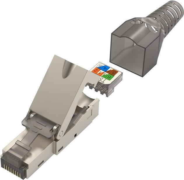 Image du produit Hama Connecteur réseau, CAT-6a, 10 Gbit/s, blindé, montage sans outils (Câble réseau Connecteur)