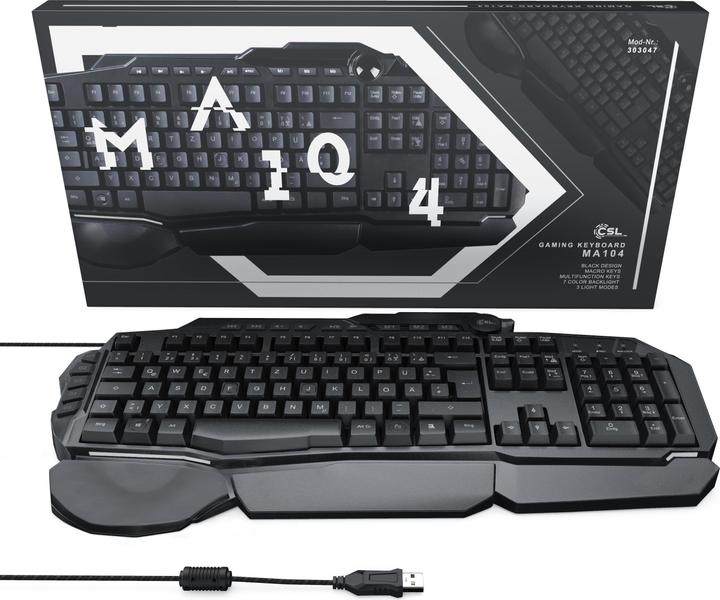 Image du produit CSL Ensemble clavier, souris et tapis de souris pour le jeu (CH, Filaire)