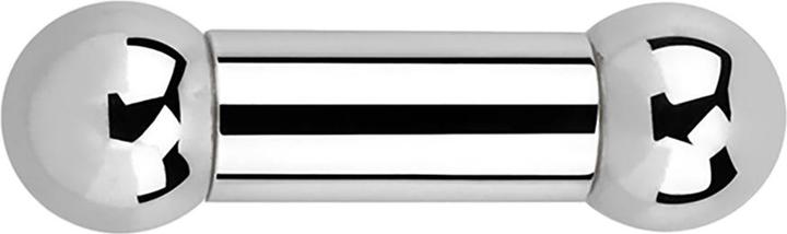 Star Piercing Barbell Innengewinde silber mit zwei Kugeln (ohne Messing, Chirurgenstahl 316L)