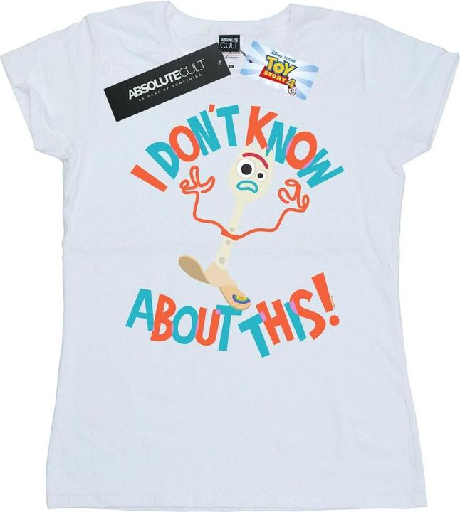 Actual product image Disney Womens/Ladies Toy Story 4 Forky I Dont Know About This Cotton T-Shirt (S)