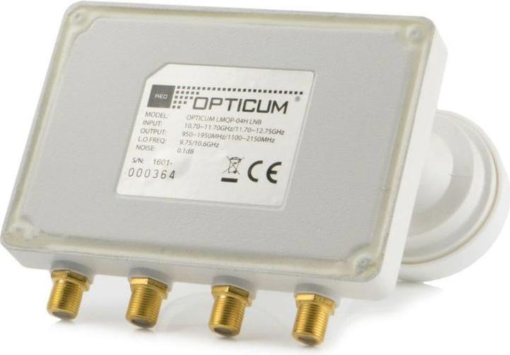 Produktbild Opticum LMQP-04H Monoblock Quad 6° Astra-Hotbird (Single LNB, 40mm)