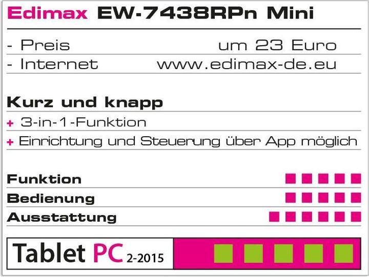 Immagine prodotto edimax EW-7438RPn (300 Mbit/s, 300 Mbit/s)