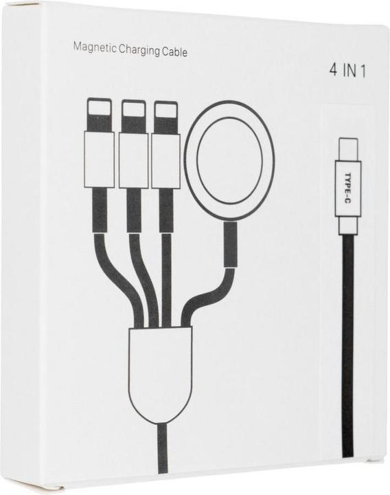 Actual product image OEM Cable Cable 4w1 Type C to Lightning / Type C / Micro USB / Apple Watch 3W 2A C3186 1,2 m white (1.20 m, USB 3.2 Gen 1)