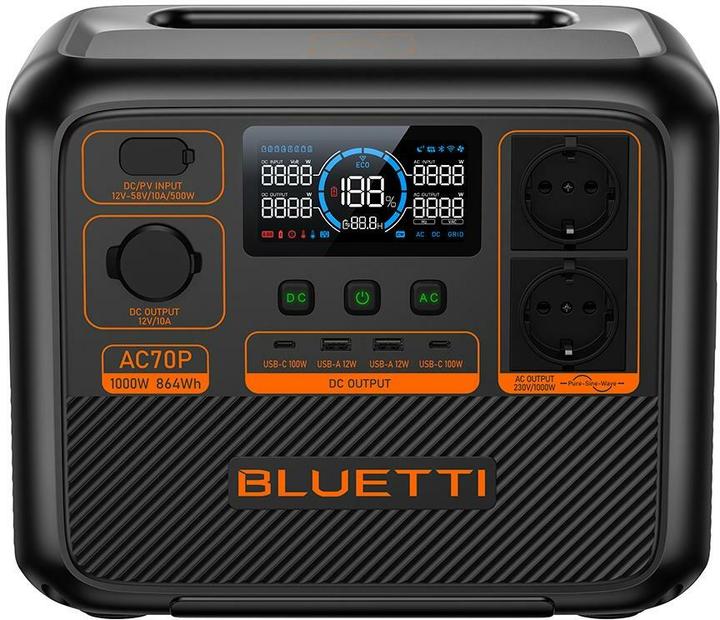 Produktbild Bluetti AC70P (864 Wh, 10.70 kg)
