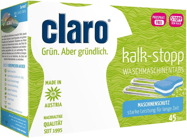Claro Pastilles anticalcaires écologiques 45 pièces