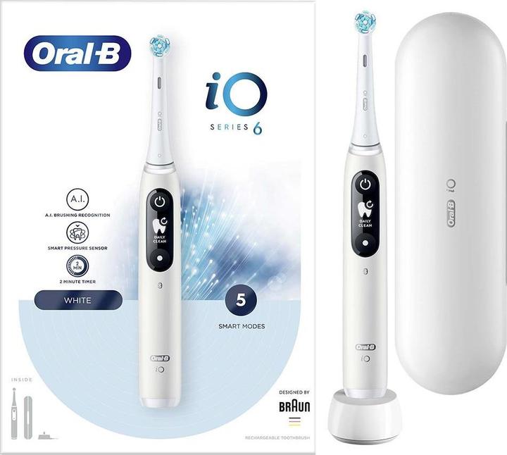 Image du produit Oral-B iO 6 Blanc (Brosse à dents oscillo-rotative)