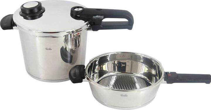 Immagine prodotto Fissler vitavit® premium pentola a pressione set 2 pezzi 22 cm / 6,0 + 2,5 litri 2022 (Set di pentole e padelle da cucina, Acciaio inossidabile)