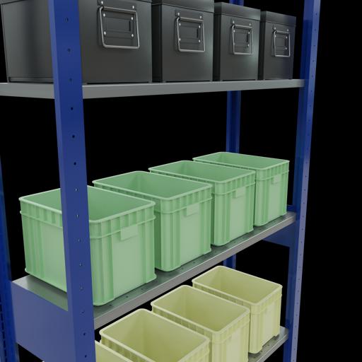 Image du produit Schulte Lagertechnik Système d'étagères de base sans boulons MULTIplus85 avec glissières de longueur