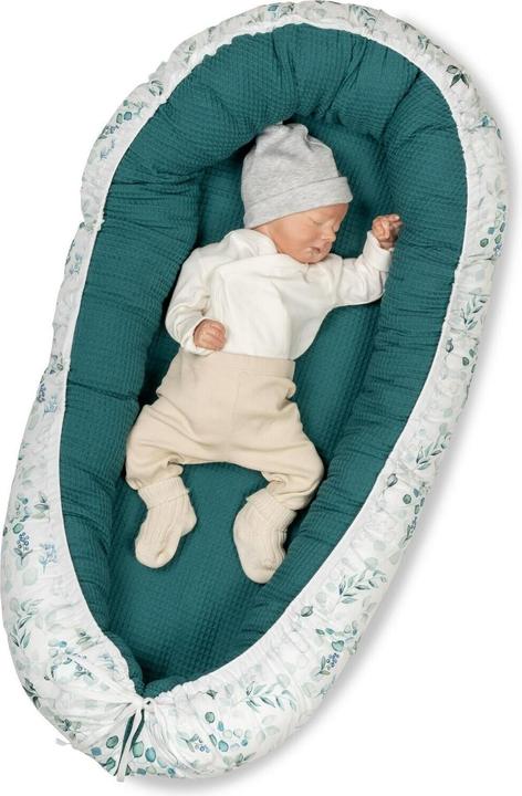 Produktbild Ullenboom Babynest Eukalyptus Petrol 55 x 95 cm