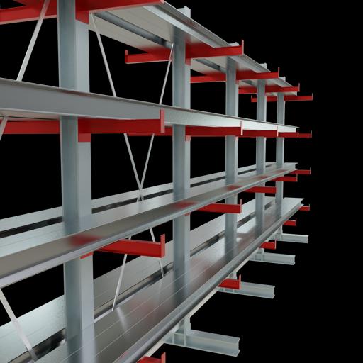 Actual product image Schulte Lagertechnik K 3000 cantilever complete rack 6 uprights - 2-sided