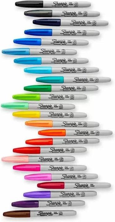 Actual product image Paper Mate Permanent marker sharpie, fine, round, blå (Blue, 0.90 mm, 1 x)