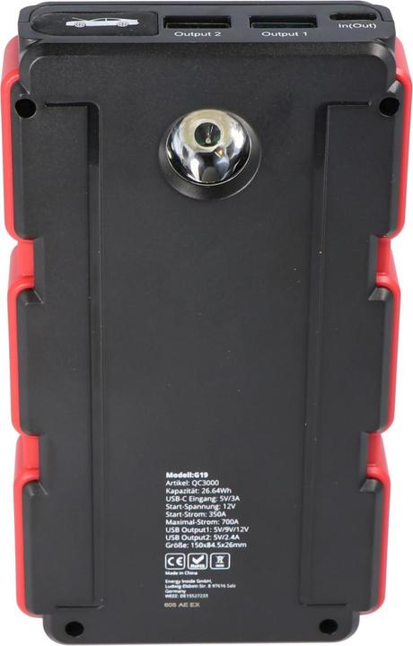 Actual product image AccuCell Jump starter, car jump starter (700 A, 7200 mAh)