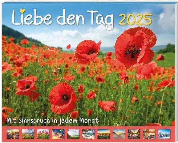 Love the day calendar pack 2025, 9 pieces (German)