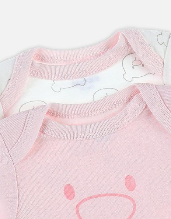 Produktbild Noukies Langarm-Body 2er Set Weiss/Rosa Gr. 74 (74)