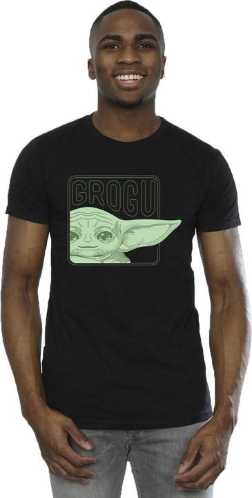 Actual product image Star Wars Mens The Mandalorian Grogu Box T-Shirt (S)