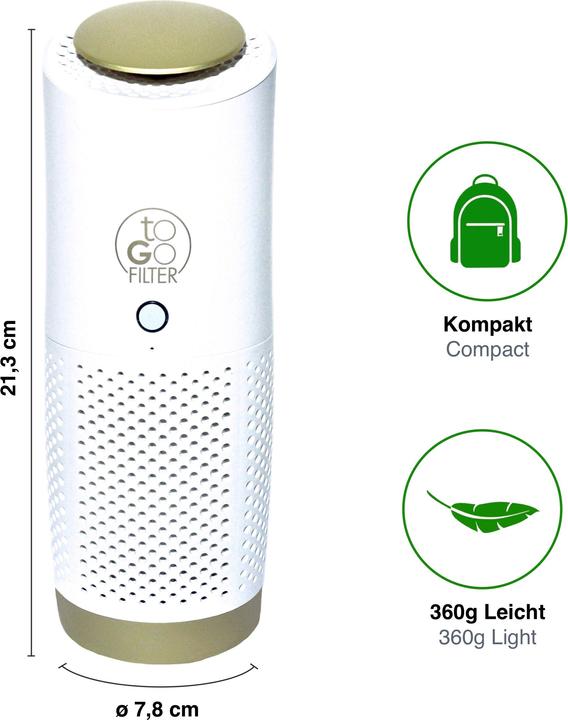 Actual product image toGo Filter Filter Air Purifier to-go, portable with battery (15 m²)