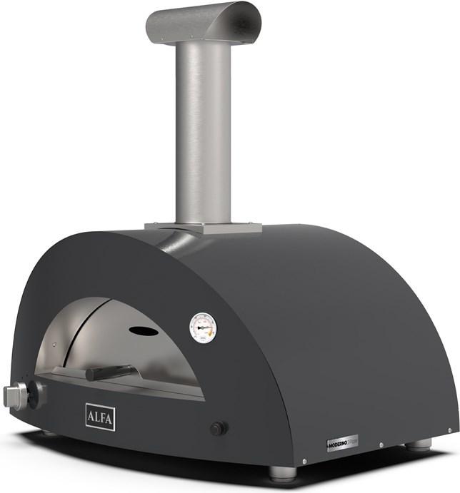 Alfa Forni Moderno 2 Pizze Hybrid Pizza Oven Ardesia Grey (Pizza oven gas, Pizza oven wood)