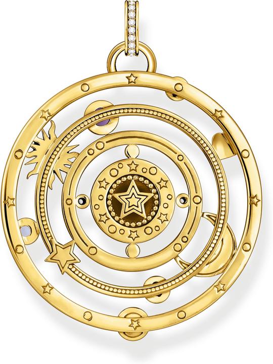 Produktbild Thomas Sabo Kettenanhänger Halbkugel mit Auge bunte Steine vergoldet (Emaille, 925er Silber, Emaille/Silber)