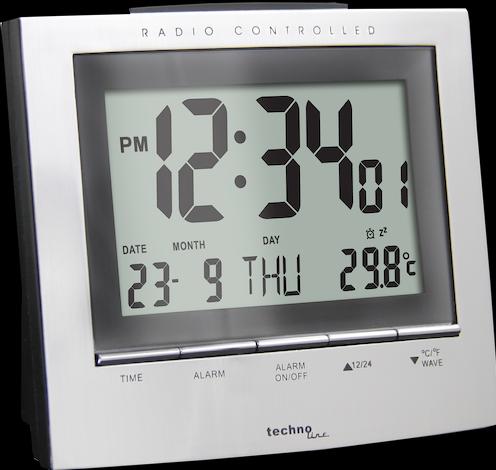 Actual product image Technoline WT 280 Radio controlled alarm clock with date display, indoor temperature display