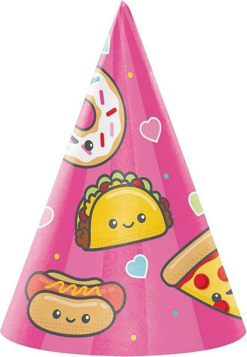 Image du produit Creative Party Chapeaux de fête "Food Fun" (paquet de 8)