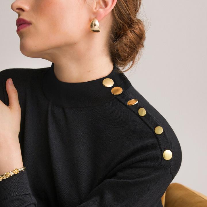 Actual product image Anne Weyburn Fine knit jumper with stand-up collar (44, 46)