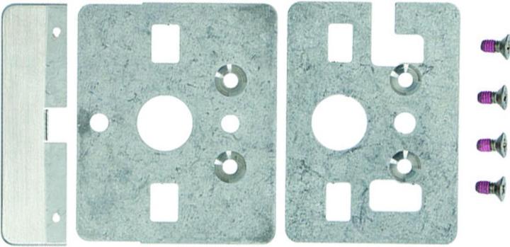 Produktbild MSL Set Holzmontage INOX für Druckstangen eBar (Türgarnitur)