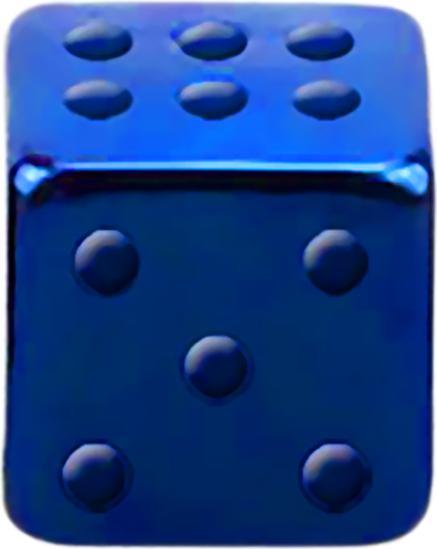 Star Piercing Würfel dunkelblau (ohne Messing, Chirurgenstahl 316L)