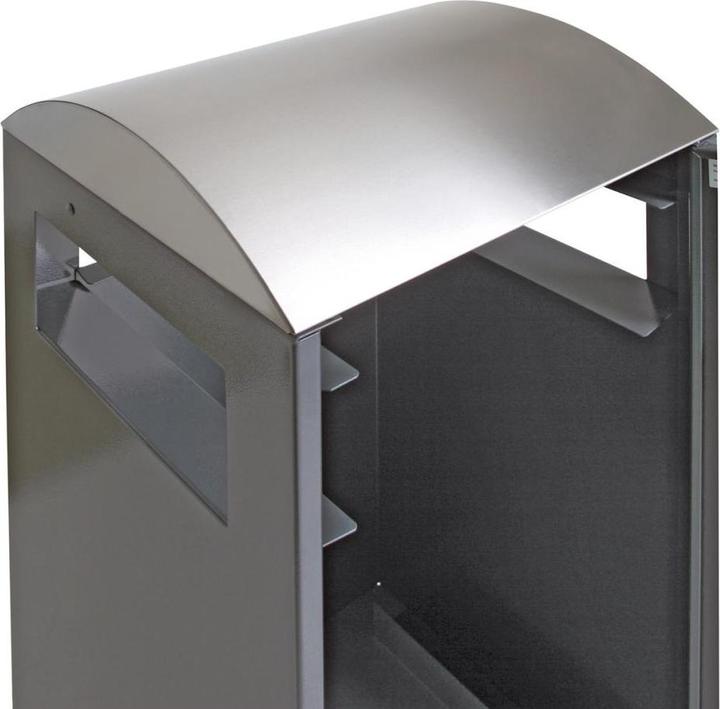Actual product image Waste collector for outdoor areas, capacity 90 l, charcoal. (90 l)