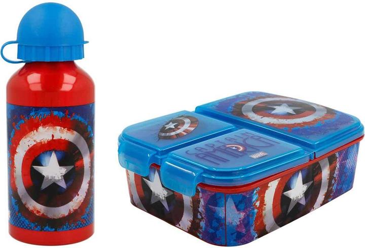 Stor Lunch Box & Drink Bottle Captain America