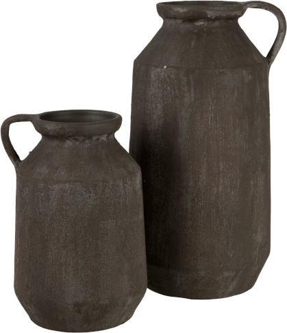 Image du produit J-Line Vase Rustico avec anse Ø 22/H 45 cm