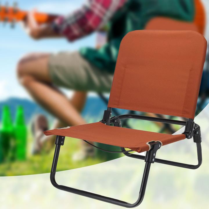 Image du produit ProWorld Lot de 2 chaises pliantes de camping, 60 x 47,5 x 66 cm, orange