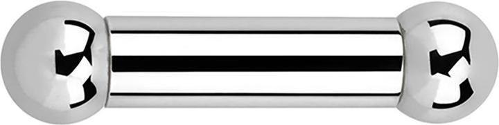 Actual product image Star Piercing Barbell silver with two balls (without brass, Surgical steel 316L)