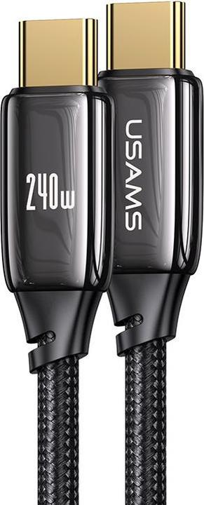 Actual product image Usams Charging Cable Type-C to Type-C - Black (2 m, USB 3.1)