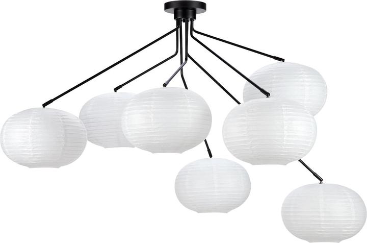 Actual product image Markslöjd Galaxy ceiling light, 7 x E14, max. 15W, black/white (E14)