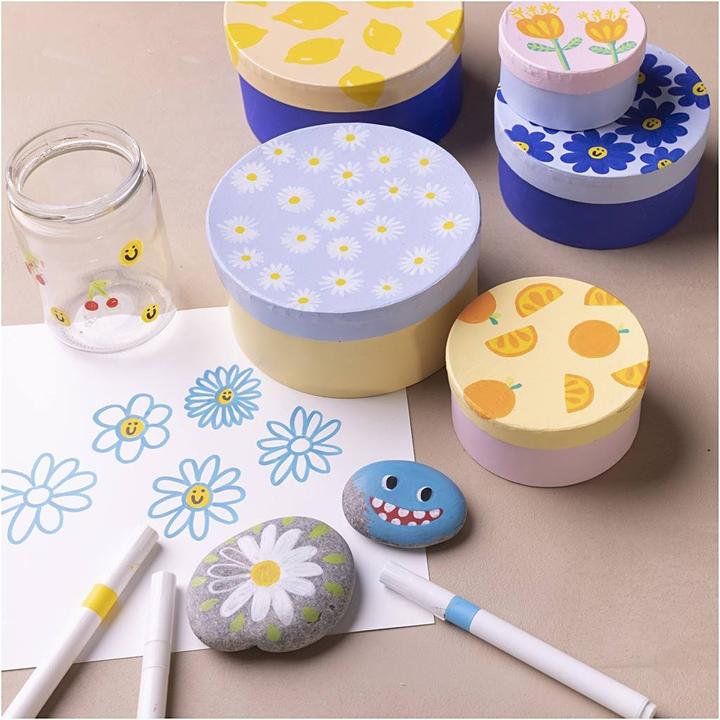 Image du produit Creativ Company Marqueur Creative Multi (Lilas, Pêche claire, Orange, Jaune, Vert, Bleu, Pink, Noir, Rouge, Vert clair, Marron, Bleu clair, 4 mm, 12 x)