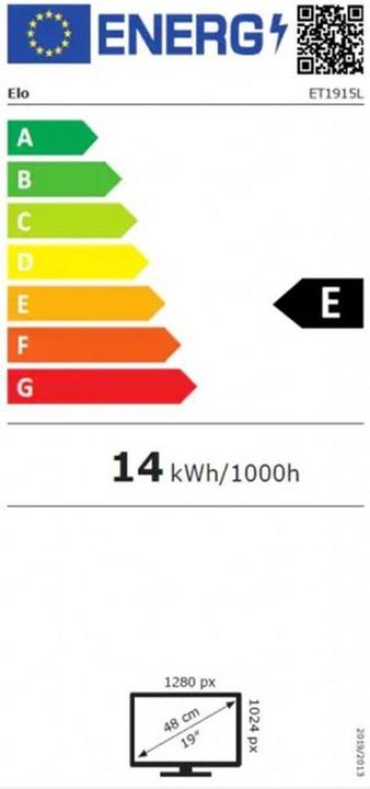 Energie-Label ēlo 1915L (1280 x 1024 Pixel, 19")