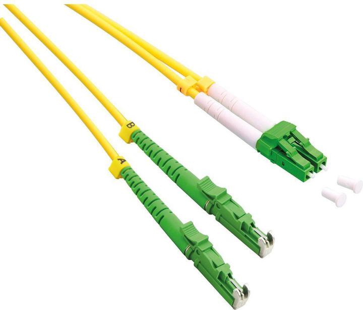 Roline LWL-Kabel duplex 9/125um LSH/LC APC Schliff LSOH gelb 3m (3 m)