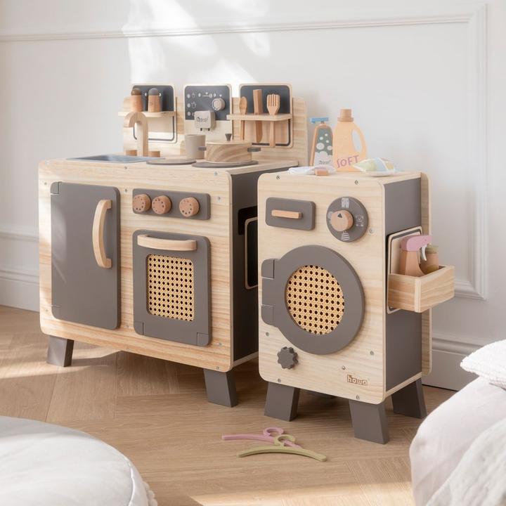 Actual product image Howa Children's washing machine made of wood natural taupe 4826