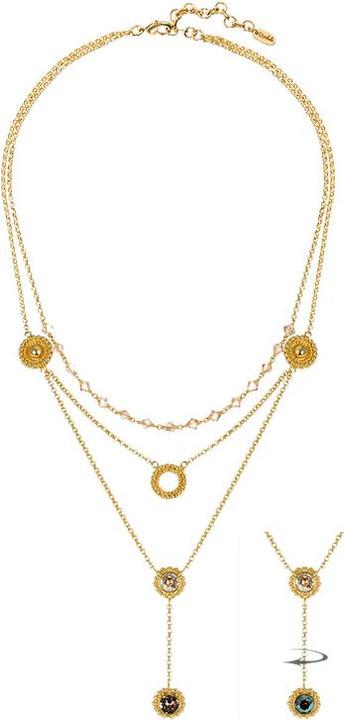 Image du produit Steinkult Collier 3 branches "Sheila (Cristallin, Laiton doré)
