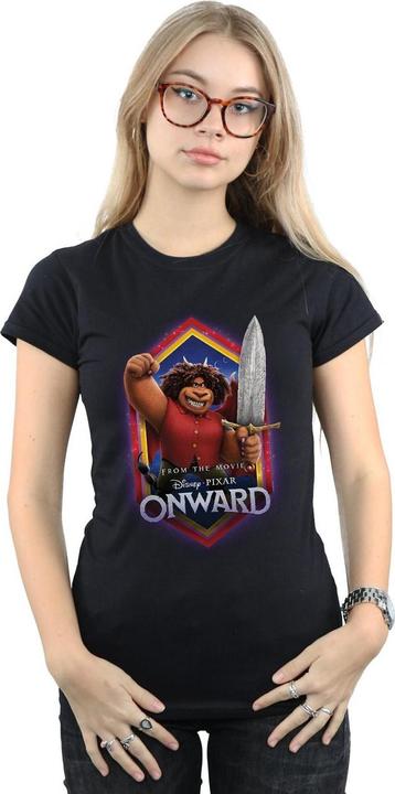 Actual product image Disney Womens/Ladies Onward Corey Manticore Crest Cotton T-Shirt (XXL)