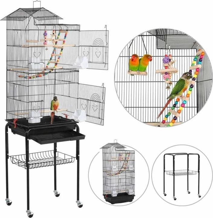 Jamb Bird cage with toy