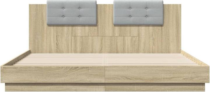 Image du produit VidaXL Cadre de lit avec tête de lit Chêne Sonoma (200 x 200 cm)