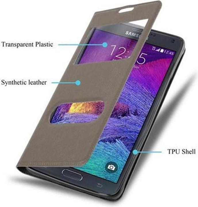 Actual product image Cadorabo Case Book View Doppelfenster (Samsung Galaxy Note 4)