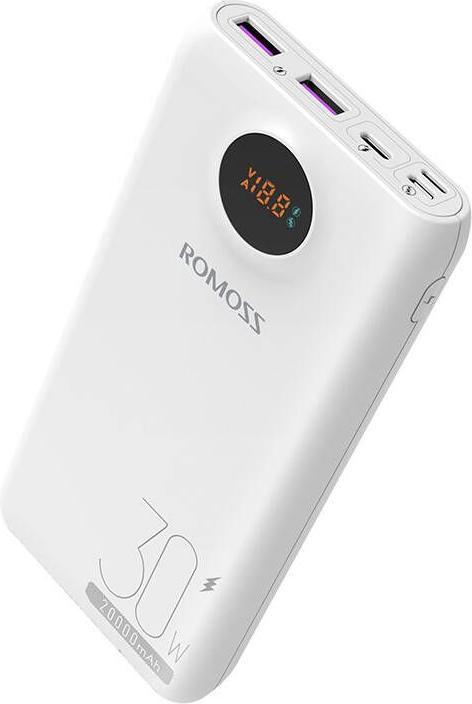 Immagine prodotto Romoss SW20S Pro Powerbank 20000mAh, 30W (bianco) (20000 mAh, 30 W, 30 Wh)