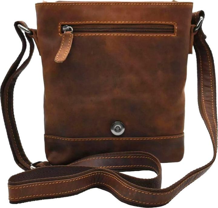 Produktbild Greenwood Herrentasche Echtleder 10 Zoll Rio Vintage Look Camel No.7